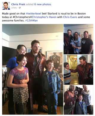 Illustration for article titled Chris Pratt makes good on Super Bowl bet with Chris Evans